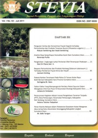 STEVIA: JURNAL PERTANIAN, PANGAN DAN LINGKUNGAN HIDUP
