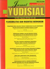 JURNAL YUDISIAL : FLEKSIBILITAS DAN RIGIDITAS BERHUKUM