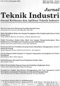 Jurnal Teknik Industri : Jurnal Keilmuan Dan Aplikasi Teknik Industri