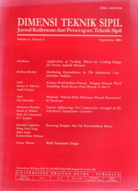 Dimensi Teknik Sipil : Jurnal Keilmuan dan Penerapan Teknik Sipil