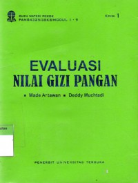 Evaluasi Nilai Gizi Pangan